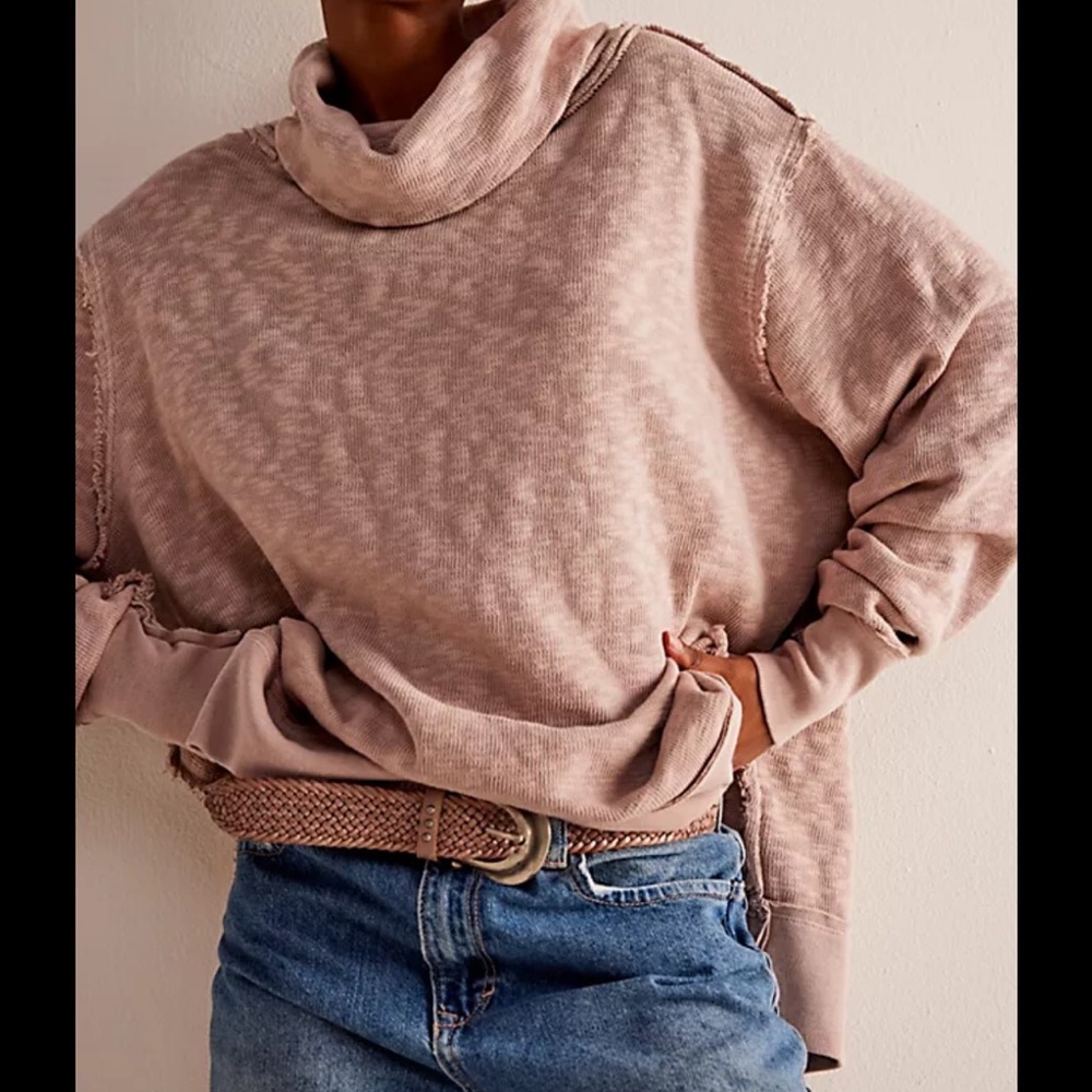 We The Free Pink/Lavender Timmy TurtleNeck Sweater size XS oversized - Picture 12 of 12